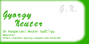 gyorgy neuter business card